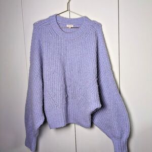 Pilcro The Blake Women M Slouchy Sleeve Crewneck Batwing Lavender Sweater Purple